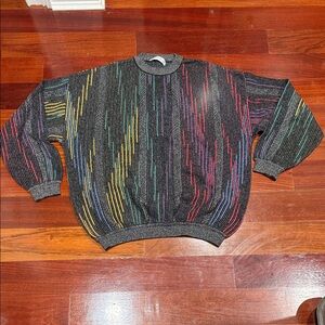 Vibrant Striped Crewneck Sweater for Men